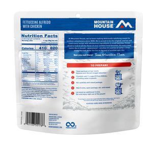 Fettuccine Alfredo with Chicken freeze dried food - Mountain House