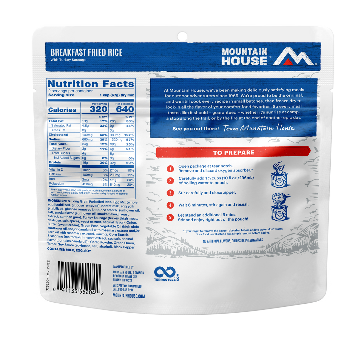 Breakfast Fried Rice freeze dried food - Mountain House
