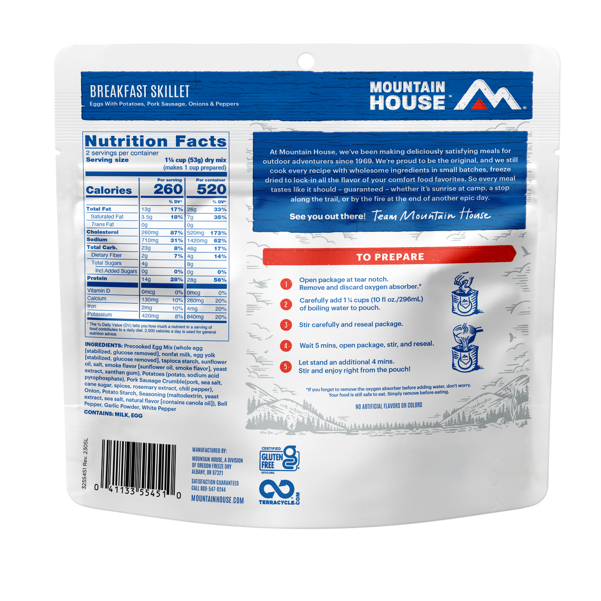 Breakfast Skillet freeze dried foods - Mountain House