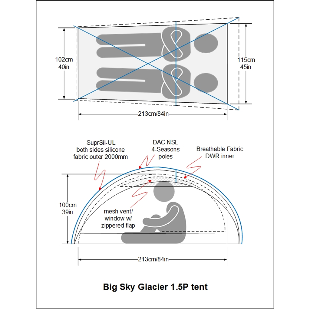 Tente Big Sky Glacier 1.5P